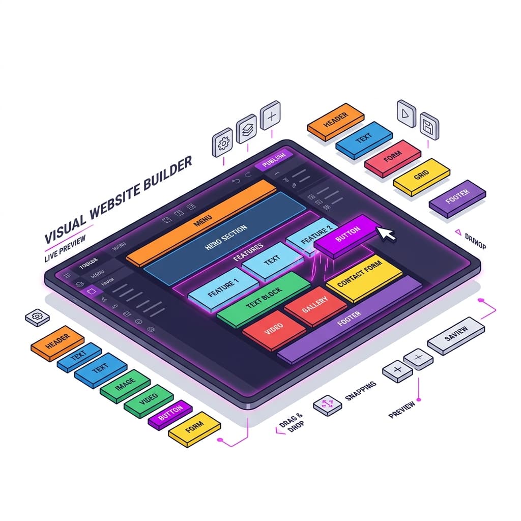 TinyCapes HTML Blocks Isometric Illustration